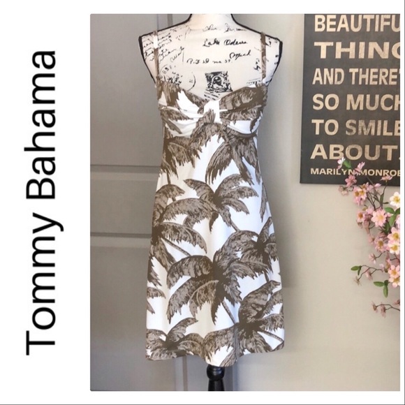 Tommy Bahama Other - 💕Tommy Bahama White & Taupe Swim Dress💕